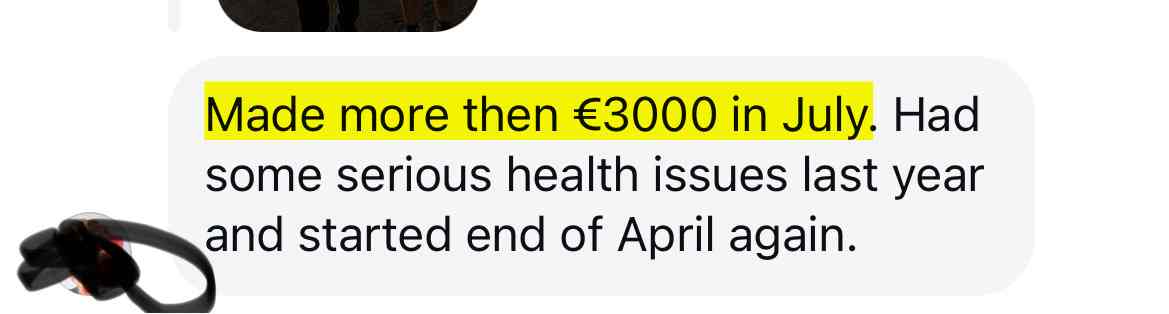 Liesbeth — €3,000+ in July